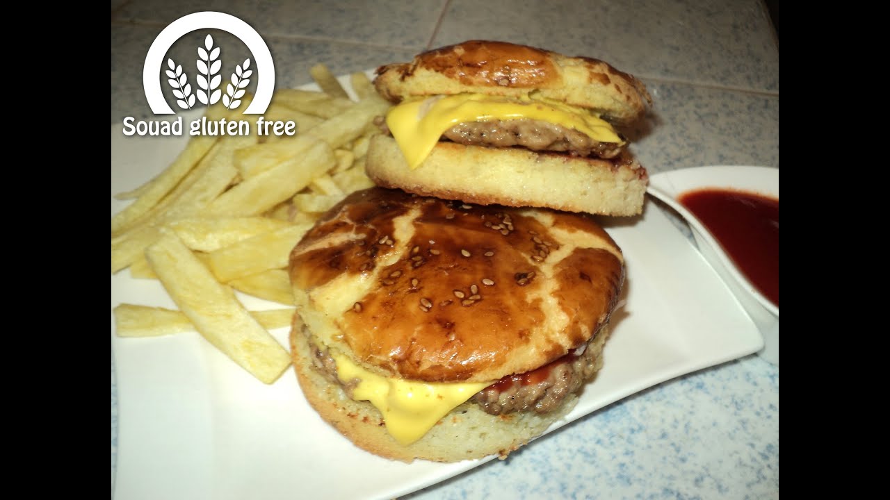 ‎عجين أساسي بدون غلوتين بالأرز المسلوق أو البطاطس المسلوقة ل 6 وصفات - الوصفة الثالثة : الهمبرغر