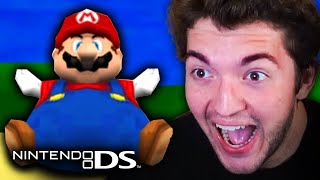 Pro SM64 speedrunner tries DS version for the first time