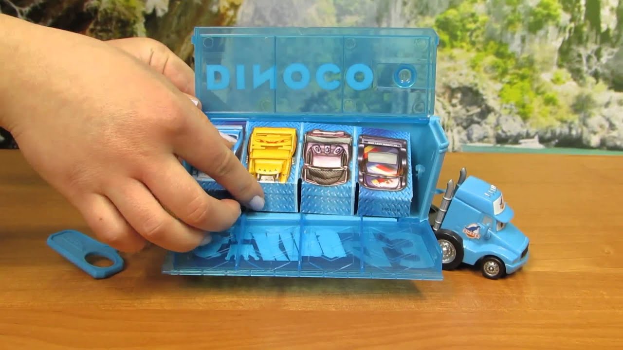 Disney Pixar Cars Gray Launcher - Dinoco Racing Hauler King