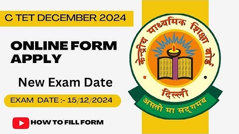 CTET Form Fill Up 2024 | CTET Dec 2024 Online Form Kaise Bhare |How To Fill CTET DEC Online Form