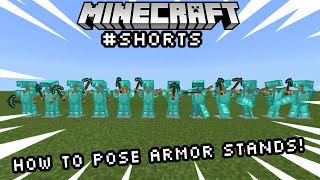 How to Pose Armor Stands in Minecraft Bedrock (1.20) #shorts