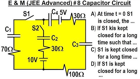 JEE Advanced Physics 2019 Paper 1  #7  (#8) Capacitor Circuit