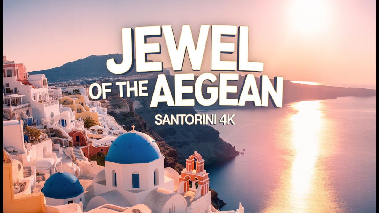Санторини, Греция, в формате 4K | Жемчужина Эгейского моря и потрясающие виды заката