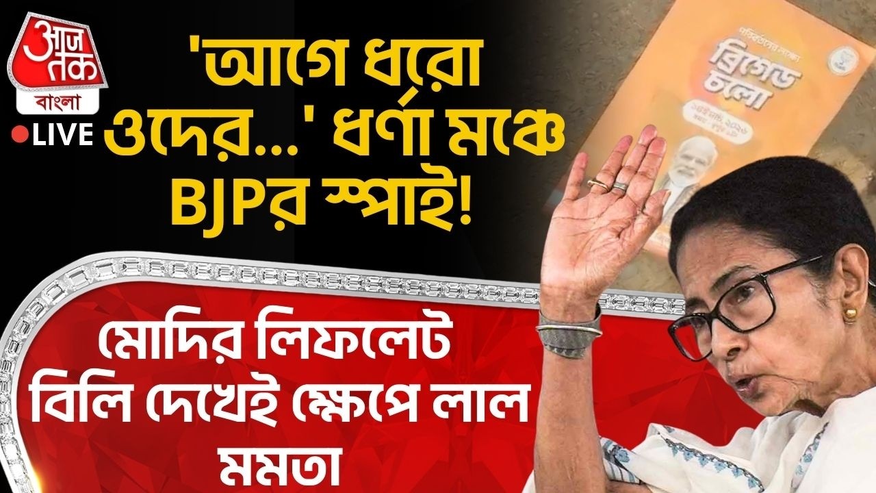 🛑'আগে ধরো ওদের...' Dharna Manchaএ BJPর স্পাই! Modiর লিফলেট বিলি দেখেই ক্ষেপে লাল Mamata Banerjee
