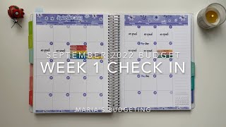 Week 1 Check In | September 2022 Budget | Inconsistent Income | College Student | 23 Year Old