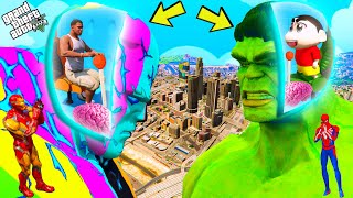 Franklin & Shinchan Control All Father God & Hulk Mind To Destroy Los Santos GTA 5 ! GTA 5 AVENGERS