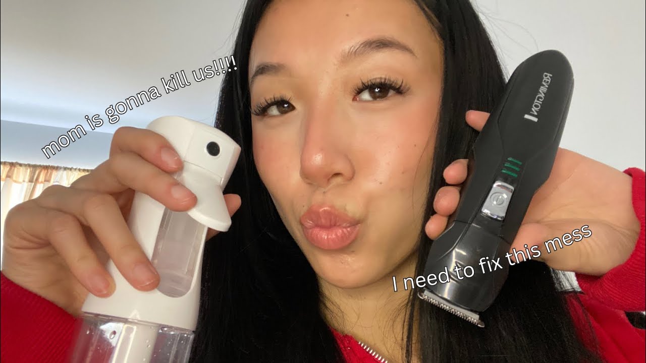 ASMR roleplay sister fixes your hair (gives you a buzz cut) 🐝💈💇‍♂️