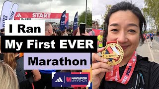 MANCHESTER MARATHON 2024 (Emotional) Race Day - First Ever Marathon As A Slow Runner With Injuries