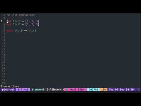 Vimscript Tutorial: List ( comparing lists )