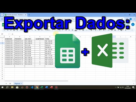 Curso de Excel Exportar Dados Google sheets para Excel