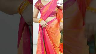 pure cotton silk saree draping tutorial for beginners #saree #drape#fashion