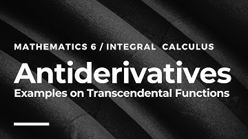 Antiderivatives: Examples with trigonometric and exponential functions
