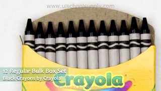 12 Regular Black Crayons by Crayola 52-0836051 