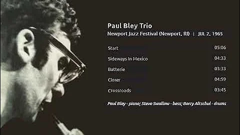 Paul Bley Trio at Newport 1965