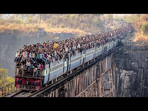 أخطر سكة حديد في العالم لقطات صادمة تم تصويرها على الكاميرات