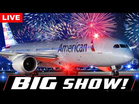 🔴LIVE BUSY AIRPORT ACTION w/BIG FIREWORKS SHOW at CHICAGO O'HARE | AVGEEK ORD PLANE SPOTTING