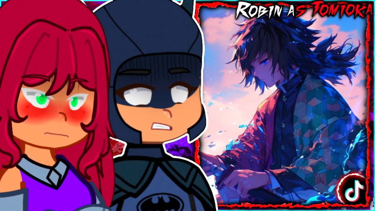🇺🇸/🇪🇸/🇧🇷 Teen Titans Go React to Robin As Tomioka – Gacha React