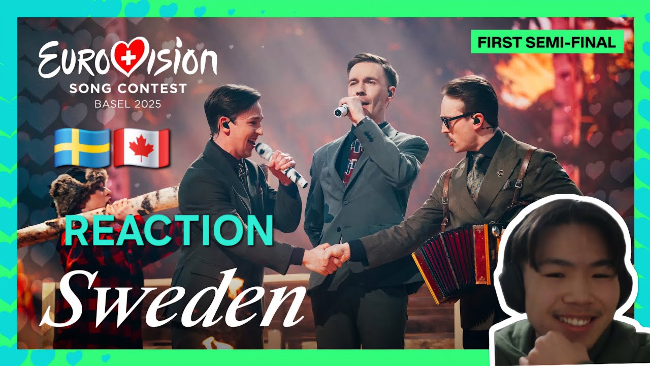 Canadian Reacts to KAJ - Bara Bada Bastu | Sweden | First Semi-Final | Eurovision 2025 | REACTION