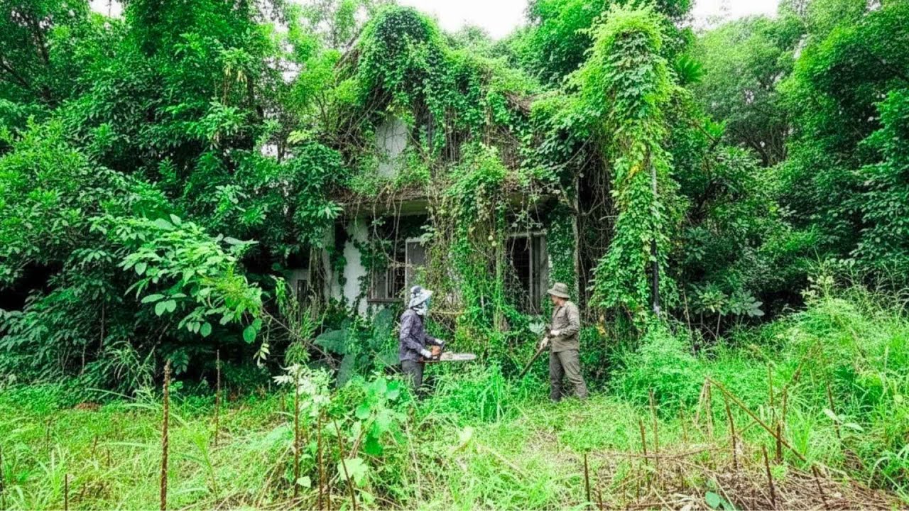 Reviving a house buried for 35 years and the surprising outcome - Free cleanup.