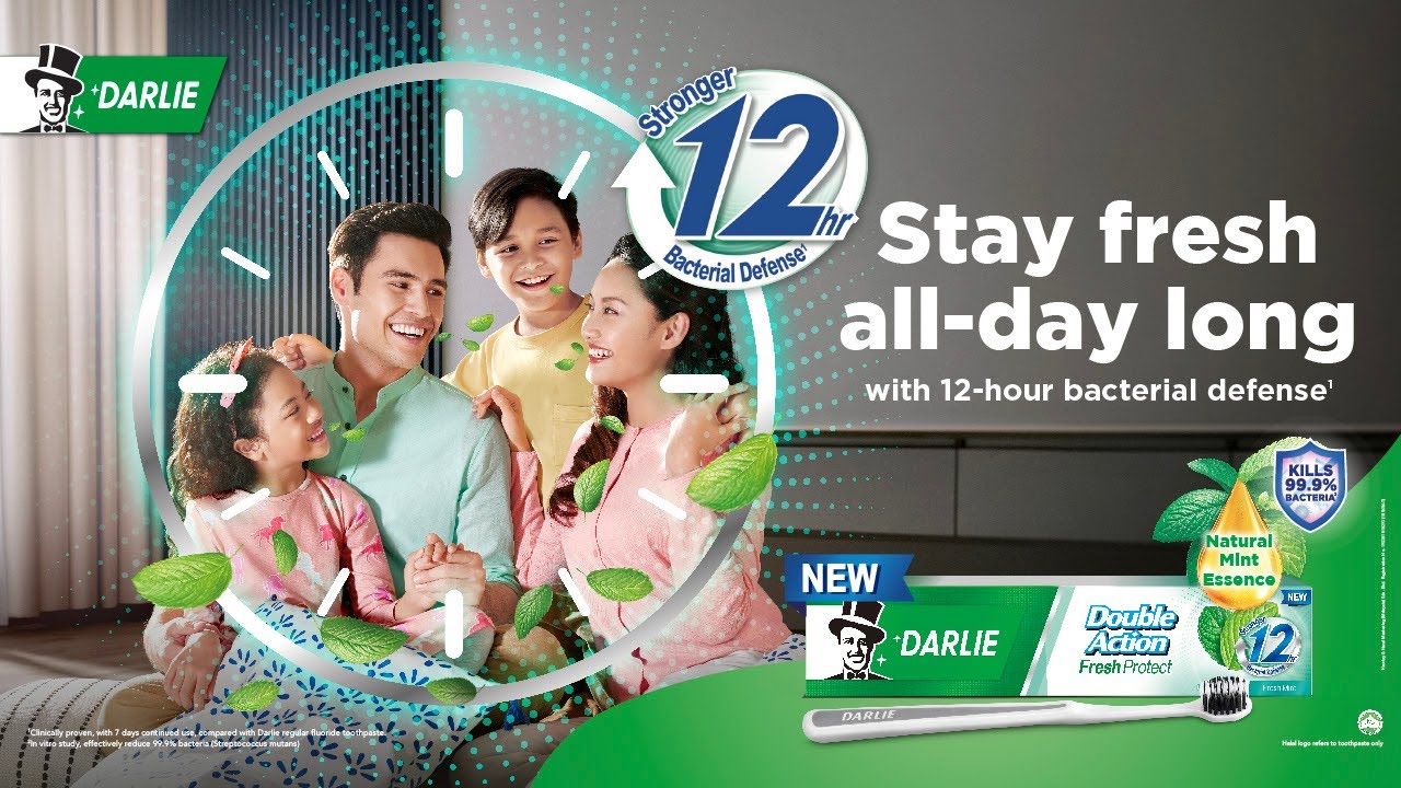 NEW Darlie Double Action Fresh Protect: Stronger 12-hour Bacterial Defense