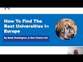 Which are the best universities in europe for englishtaught bachelors degrees part one