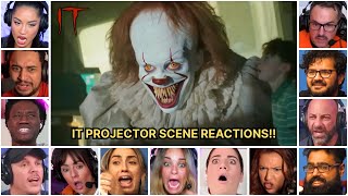 Reactors Reacting To IT Projector Scene | IT Movie Reaction Mashup | IT (2017) First Time Watching