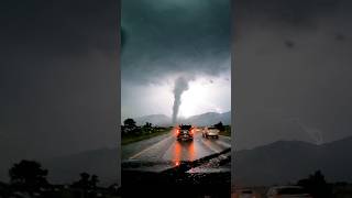 Dashcam Captures Sudden Tornado Crossing The Highway  viral tornado dashcamfootage