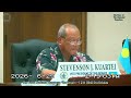 Palau National Congress | 12th OEK, The Senate  4th Day of 7th Special Session