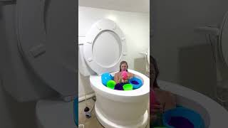 Big Surprise Egg Challenge Contest In The Worlds Largest Toilet Blue Pool