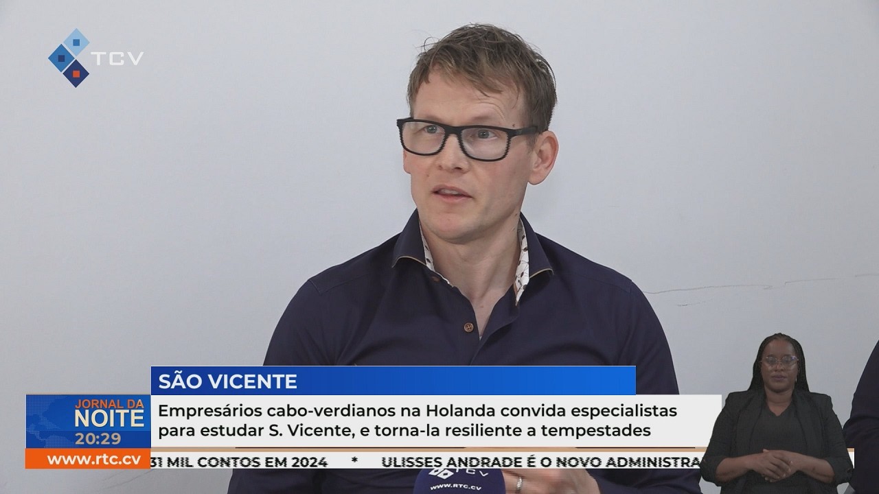Empresários na Holanda estudam resiliência de São Vicente a tempestades