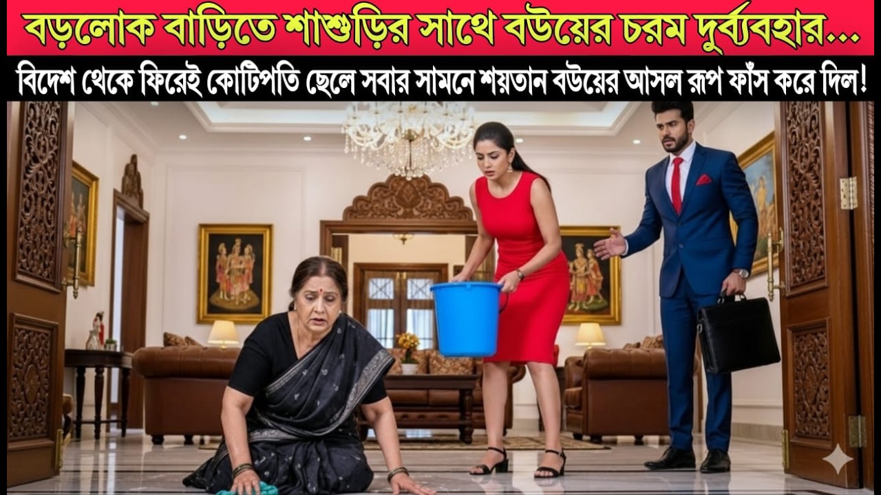 বিলাসবহুল বাংলোয় শাশুড়ির ওপর বউয়ের অত্যাচার, বিদেশ থেকে ফিরেই পর্দা ফাঁস করল কোটিপতি ছেলে!