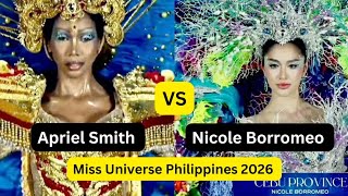 Miss Universe Ph 2026 Cebu City Apriel Smith Vs Cebu Province Nicole Borromeo National Costume