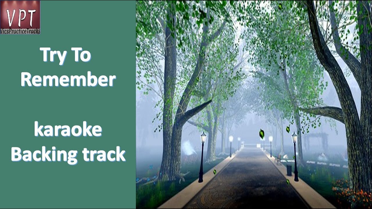 Try To Remember, karaoke. waltz jazz YouTube