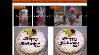 Barneys Musical Scrapbook Credits Comparison Screener Vs. Final Version By Thats It