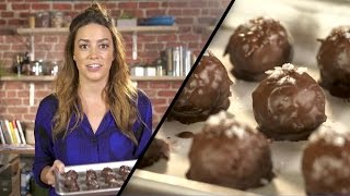 Dark Chocolate Coconut Bites W Sea Salt L Megan Mitchell