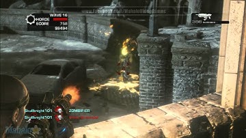 Gears of War 3 - Horde Mode: Gridlock First Attempt with JR Wave 16