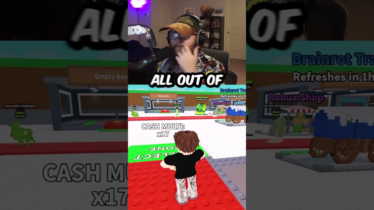 Steal a Brainrot, But I Can't TOUCH The Color WHITE🥀💀#roblox #stealabrainrot