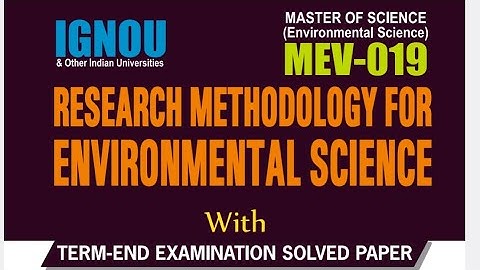 MEV-019 Research Methodology for Environmental Science @zigmabookcentre
