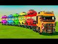 EMERGENCY TRANSPORT OF COLORS! MEGA POLICE SUPERSIZED & MERCEDES ACTION! FS 22