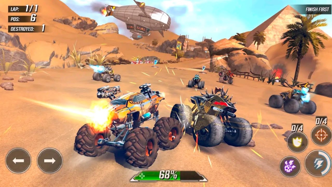 MONSTER CAR'S RACING. RACE ROCKET ARENA CA EXTREME . 