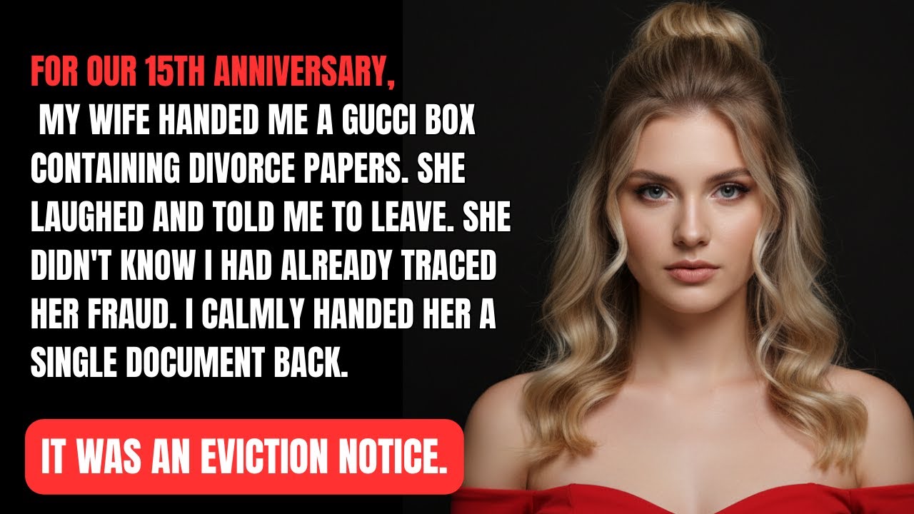 For Our Anniversary, My Wife Gave Me Divorce Papers Wrapped in a Gucci Box.I Gave Her an Eviction...