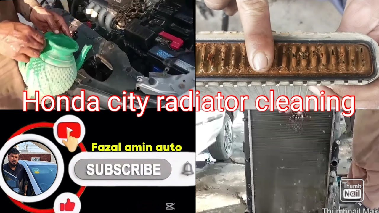 Honda city radiator cleaning - YouTube