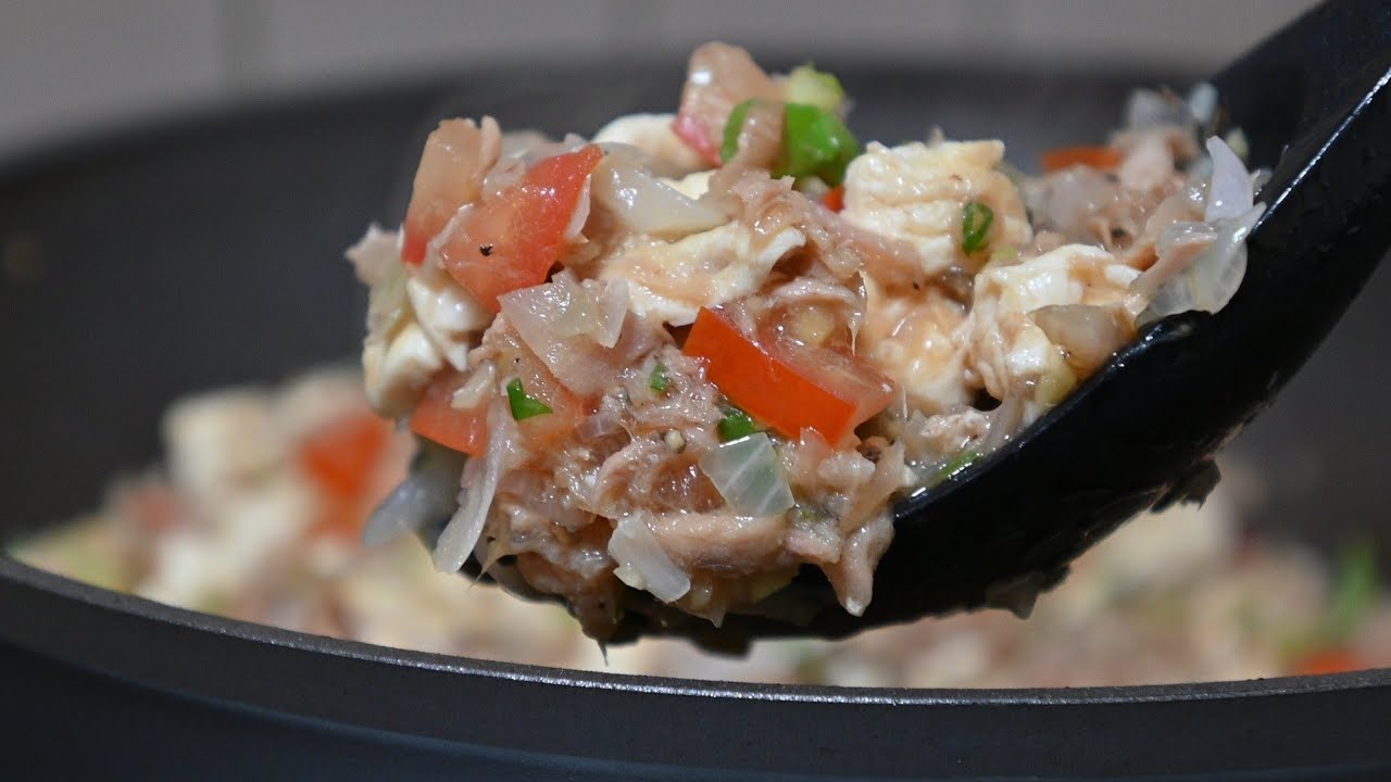 TOFU TUNA TOMATO STIR-FRY, THE BEST 👍🏻