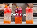 🍹더운 여름 분위기를 담은 새로운 음료🌤️30mins Cafe Vlog/카페브이로그/cafe vlog/asmr/Tasty Coffee#524