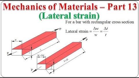 Mechanics of Materials - Part 13 (Lateral strain and Poisson