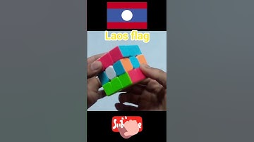 how to make Laos Flag on Rubik