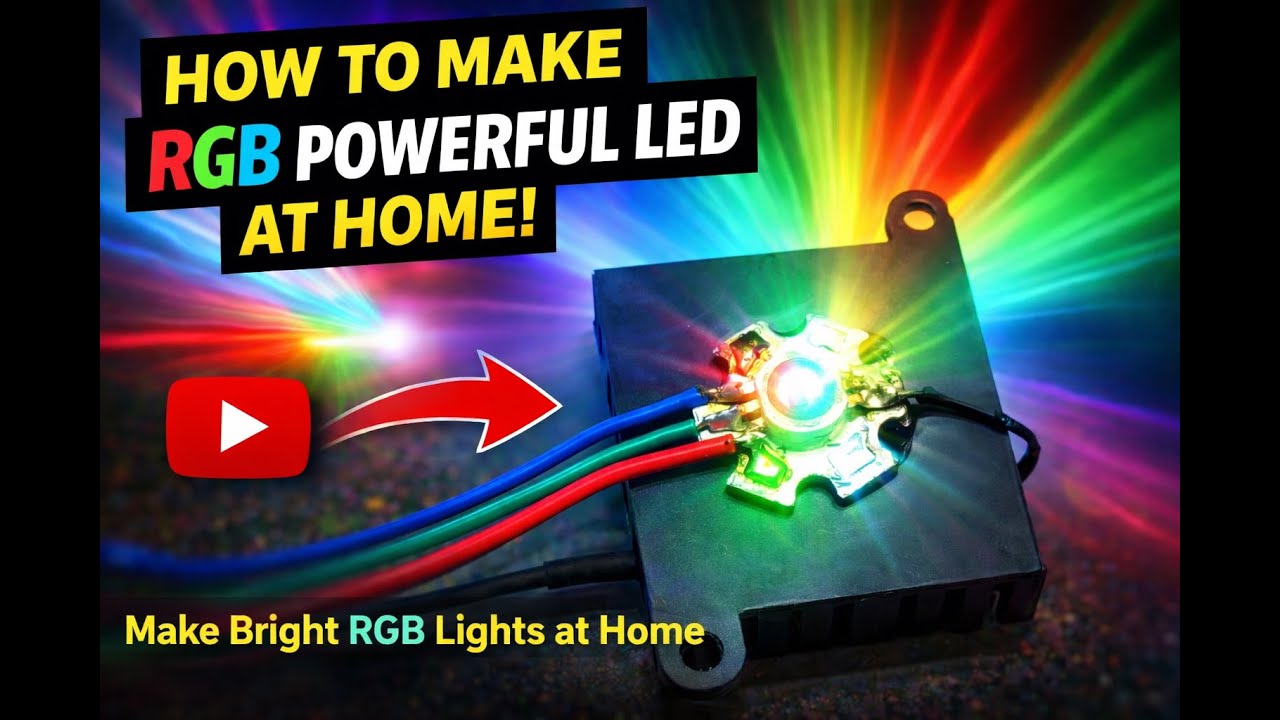 DIY POWERFUL RGB LED LIGHTS at Home! | Ultimate Science Project for ...