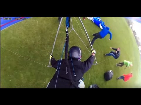Viral Video UK: Epic hangglider craSkiing