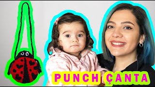 Punch Çanta Yapımı | İlk Kez Punch Yapıyorum | Uğurböceği Çocuk Çantası #Diy 16