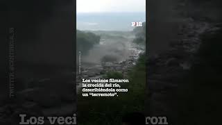 ⚠️ Impactante alud arrancó un puente y aisló una localidad
